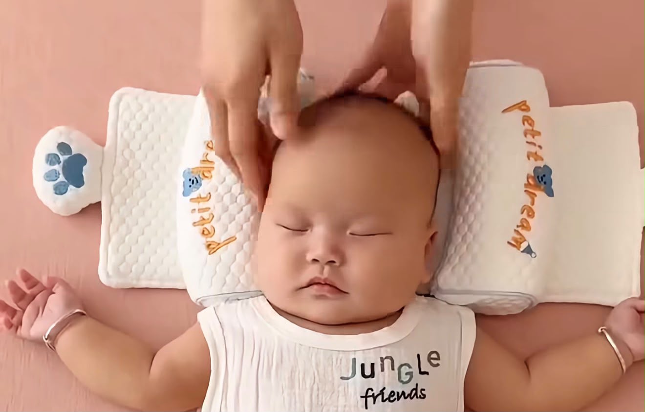 Baby Head Shaping Pillow – Soft & Ergonomic Head & Neck Support