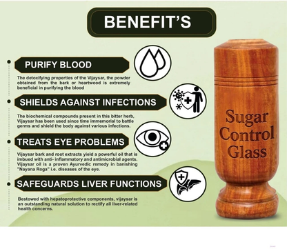 🍃 Sugar Control Ka Desi Formula – Wooden Tumbler Glass!